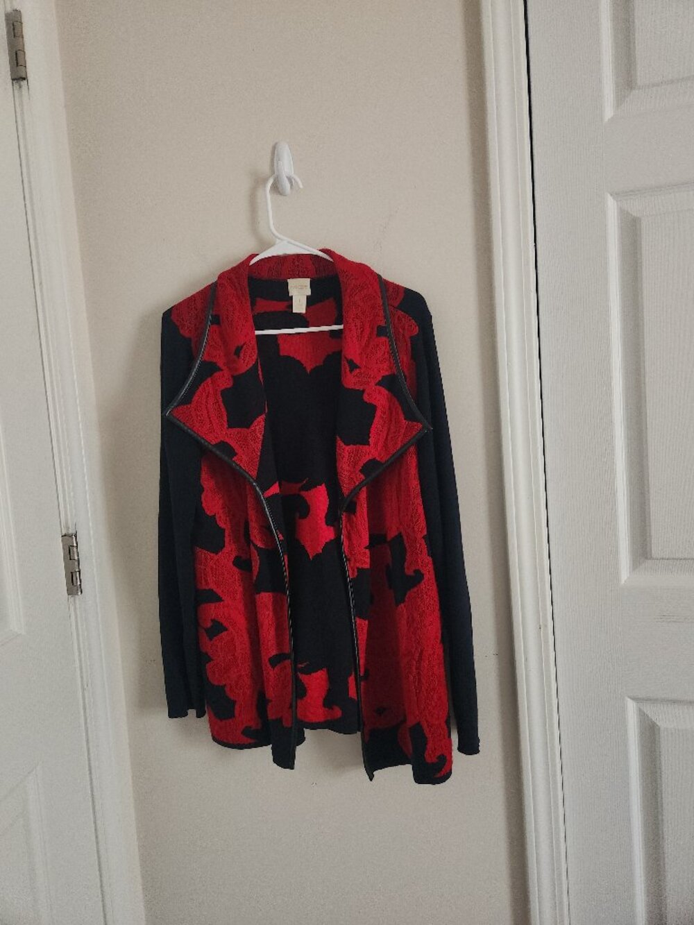 Chicos Red and Black Jacket